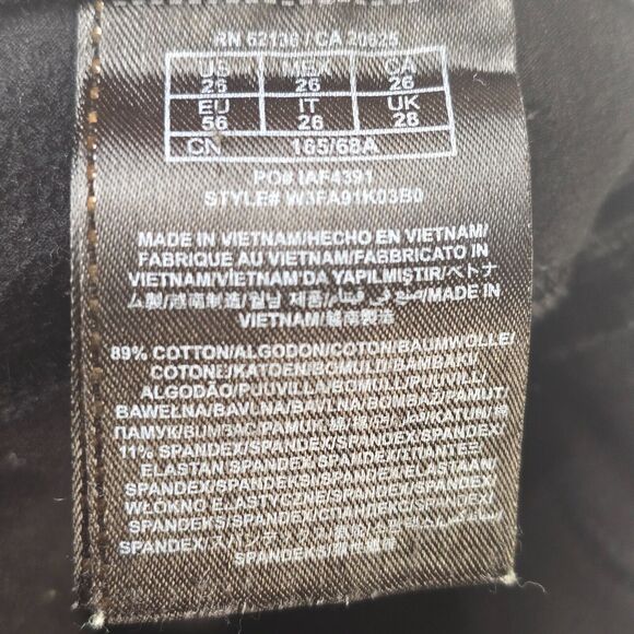 Guess Legging Slim Fit Low Rose Women's 26 Black with Pockets - Picture 14 of 16